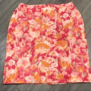 Talbots NWT Brush Stroked Floral Skirt size 10
